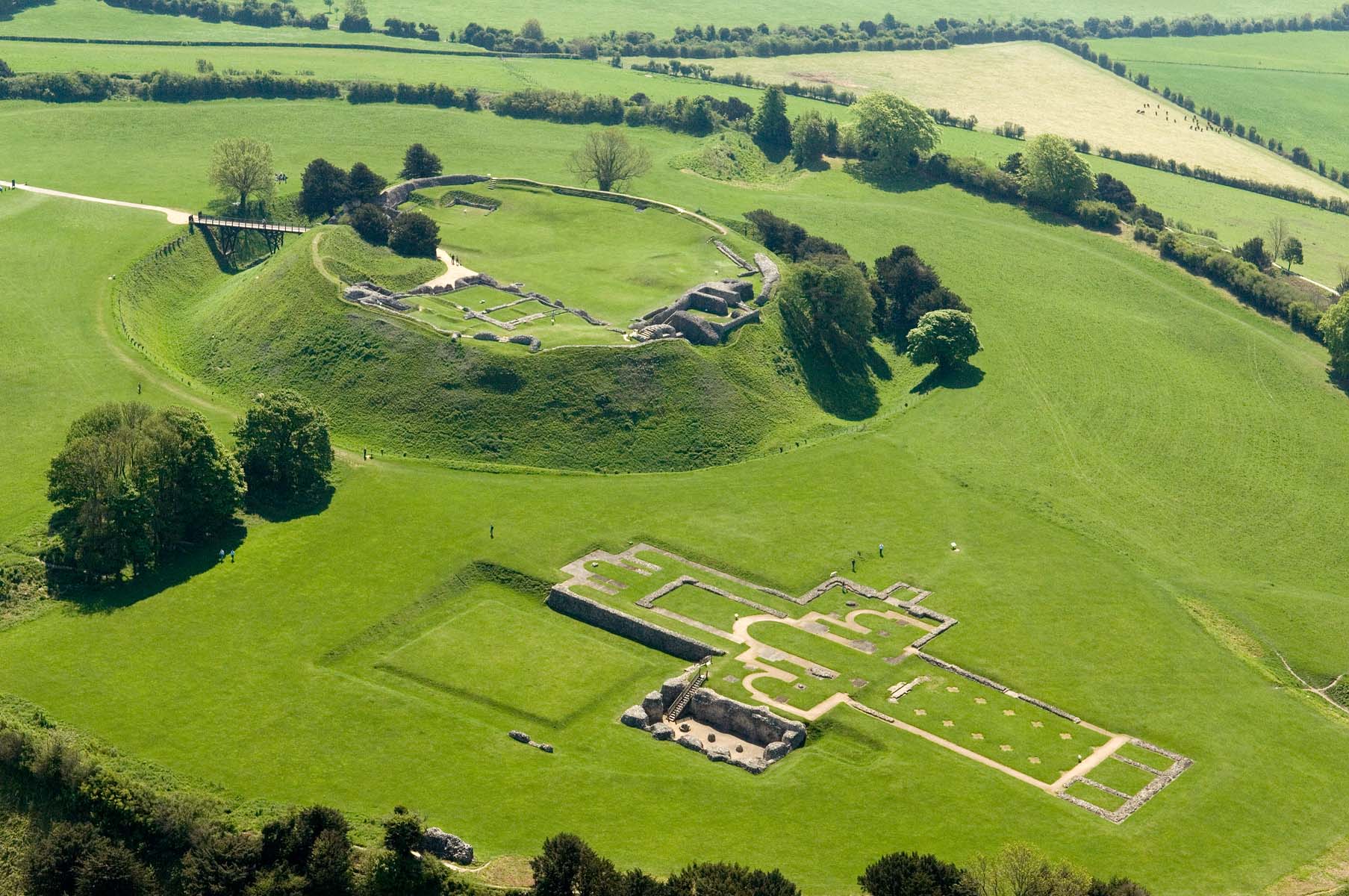 aerial shot of old sarum